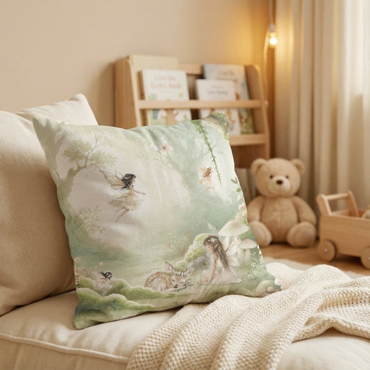 Fairy Forest Pillow Cover