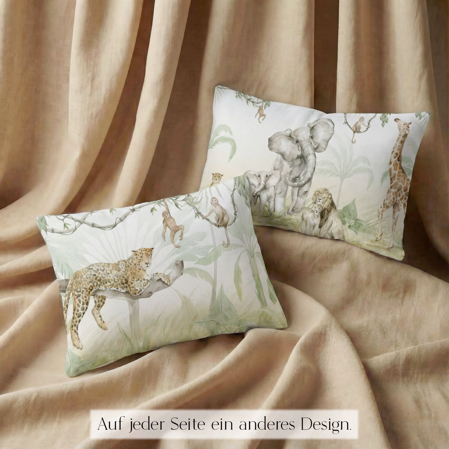 Safari Watercolor Cushion Cover