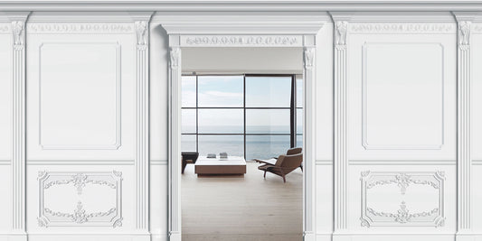 Fototapete Hintergrund Pamela Reif Videos Stuck mit weiß und Tür