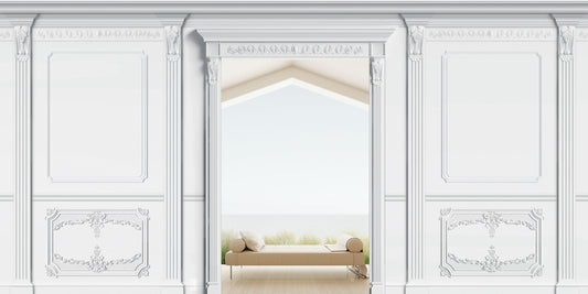 Fototapete Hintergrund Pamela Reif Videos Stuck mit weiß und Tür