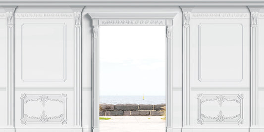 Fototapete Hintergrund Pamela Reif Videos Stuck mit weiß und Tür