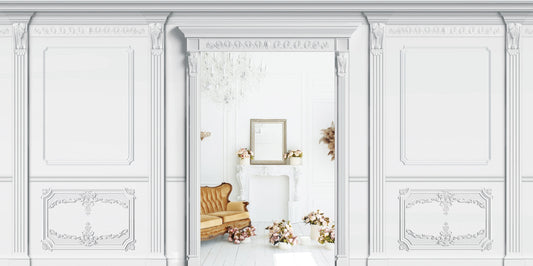 Fototapete Hintergrund Pamela Reif Videos Stuck mit weiß und Tür