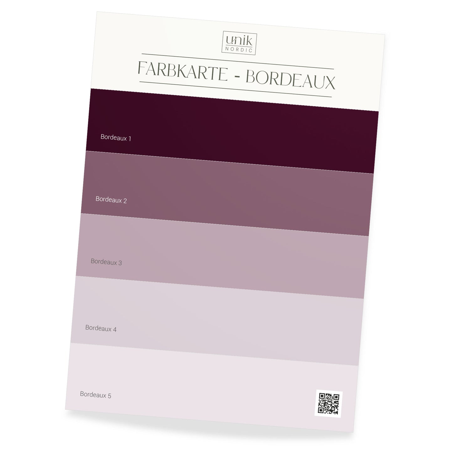 Farbkarte Bordeaux