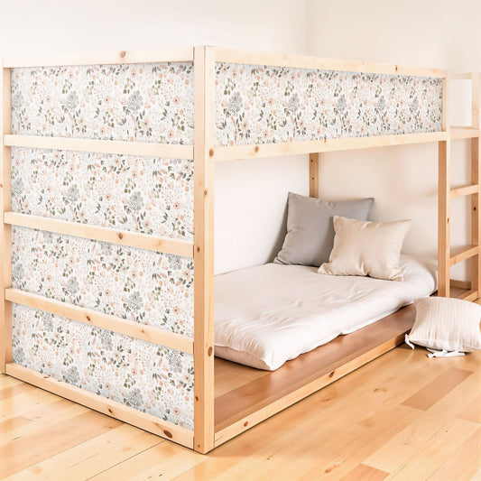 Bettaufkleber Set für IKEA Kura - Vintage Bloom