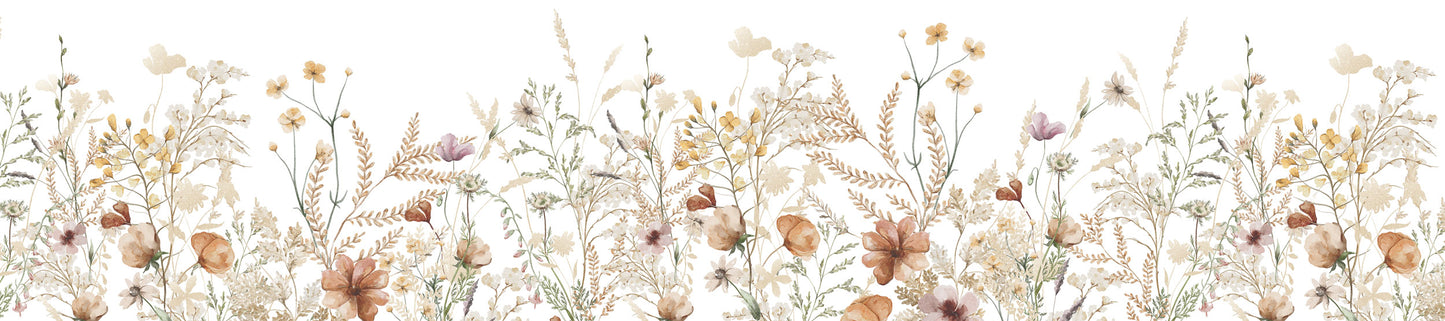 Feuille de cuisine bordure florale vintage