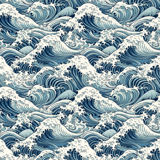 Küchenfolie Japanische Wellen