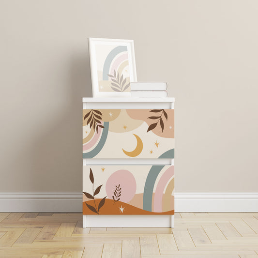 IKEA Malm Möbelfolie Boho Formen