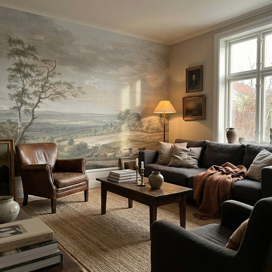 Designtapete Vintage Landschaft