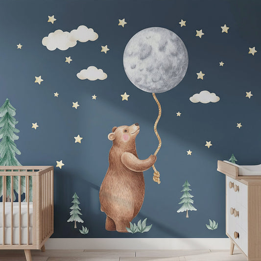 Wandsticker Mondbären
