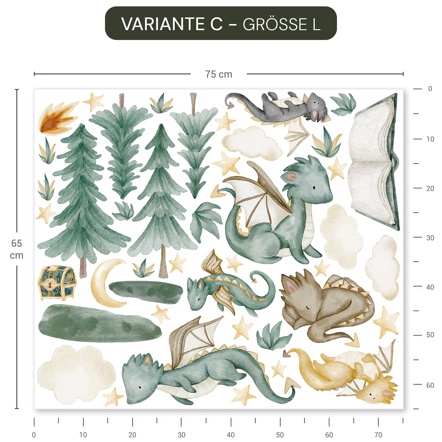 Dragon Forest wall sticker