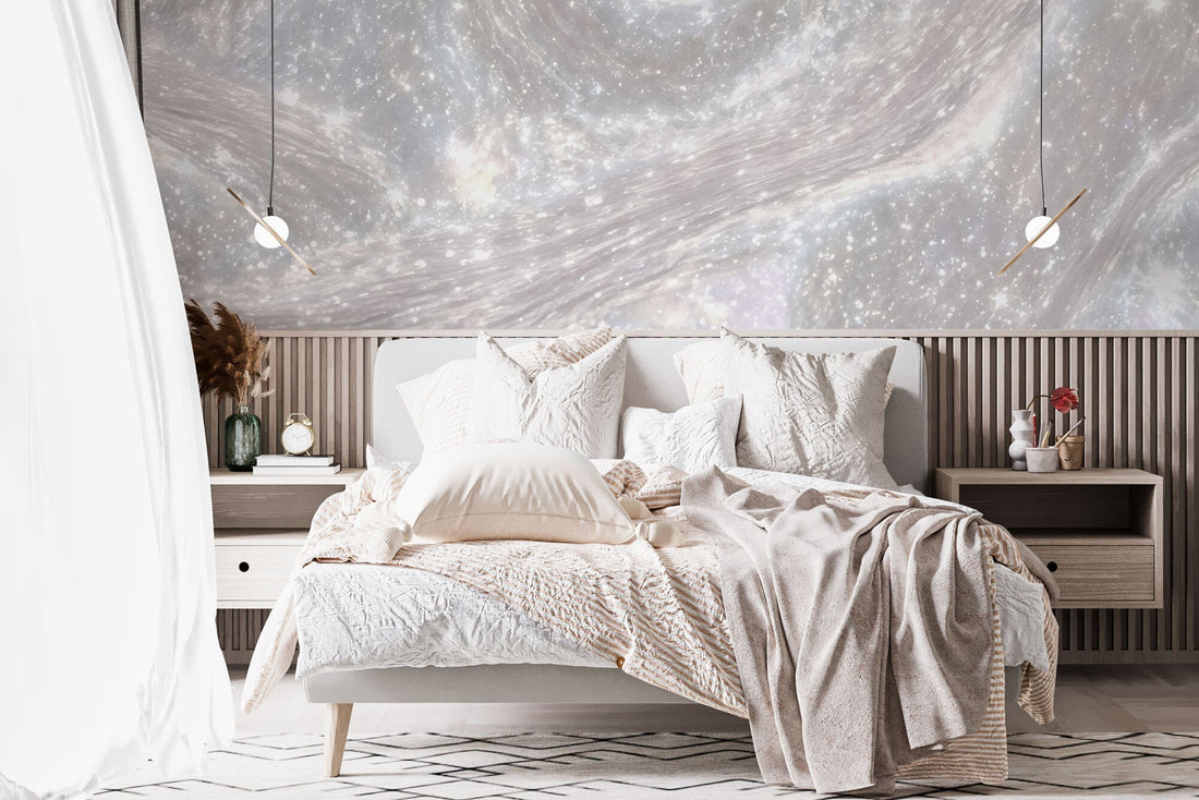 wandgestaltung hinter dem bett: kreative ideen fürs kopfteil mit