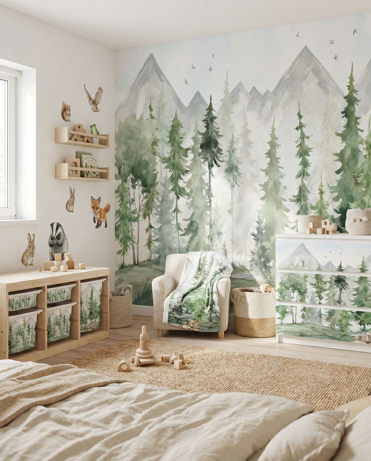 Motivwelt Tannenwald Aquarell