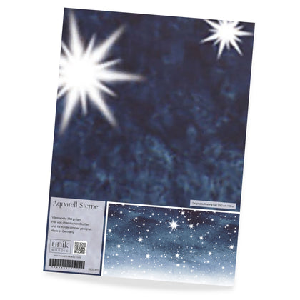 Muster Kin­der­tapete Aquarell Ster­ne