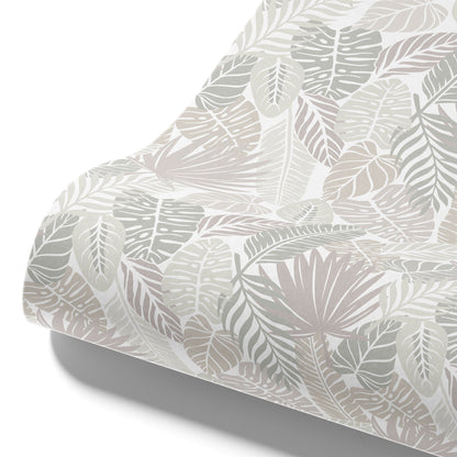 Papier peint pour enfants à motif de feuilles