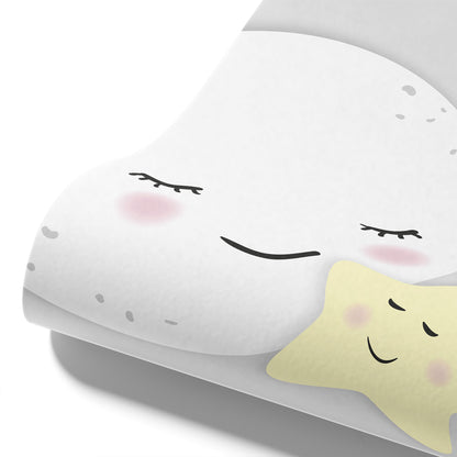 Papier peint pour enfants lune avec étoile