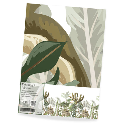 Muster Kin­der­tapete Dschun­gel­pflan­zen