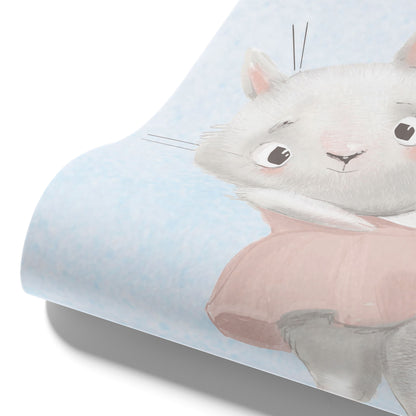 Kindertapete Ber­ge und Tie­re Aquarell