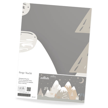 Sample Children's Wallpaper Mountains Night