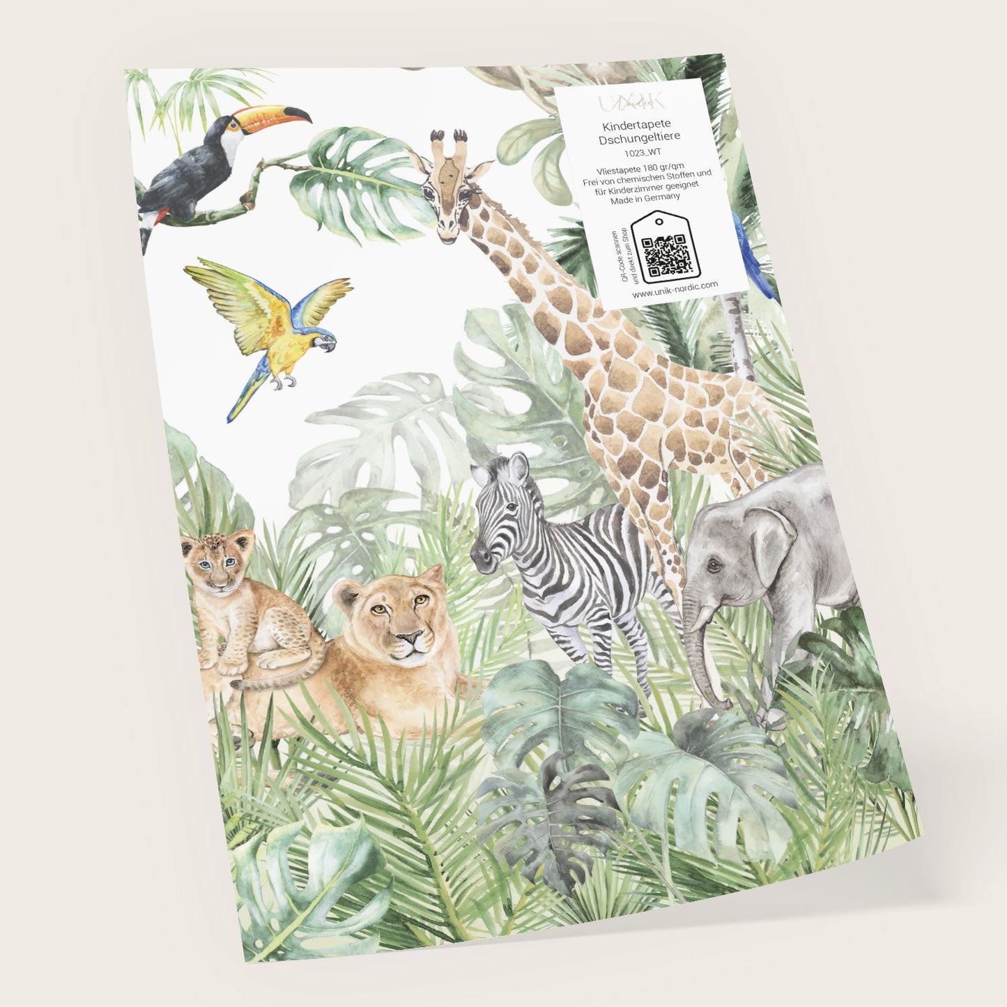 Sample Children's Wallpaper Jungle Animals