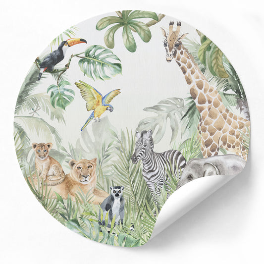 Tapetenkreis Dschungeltiere