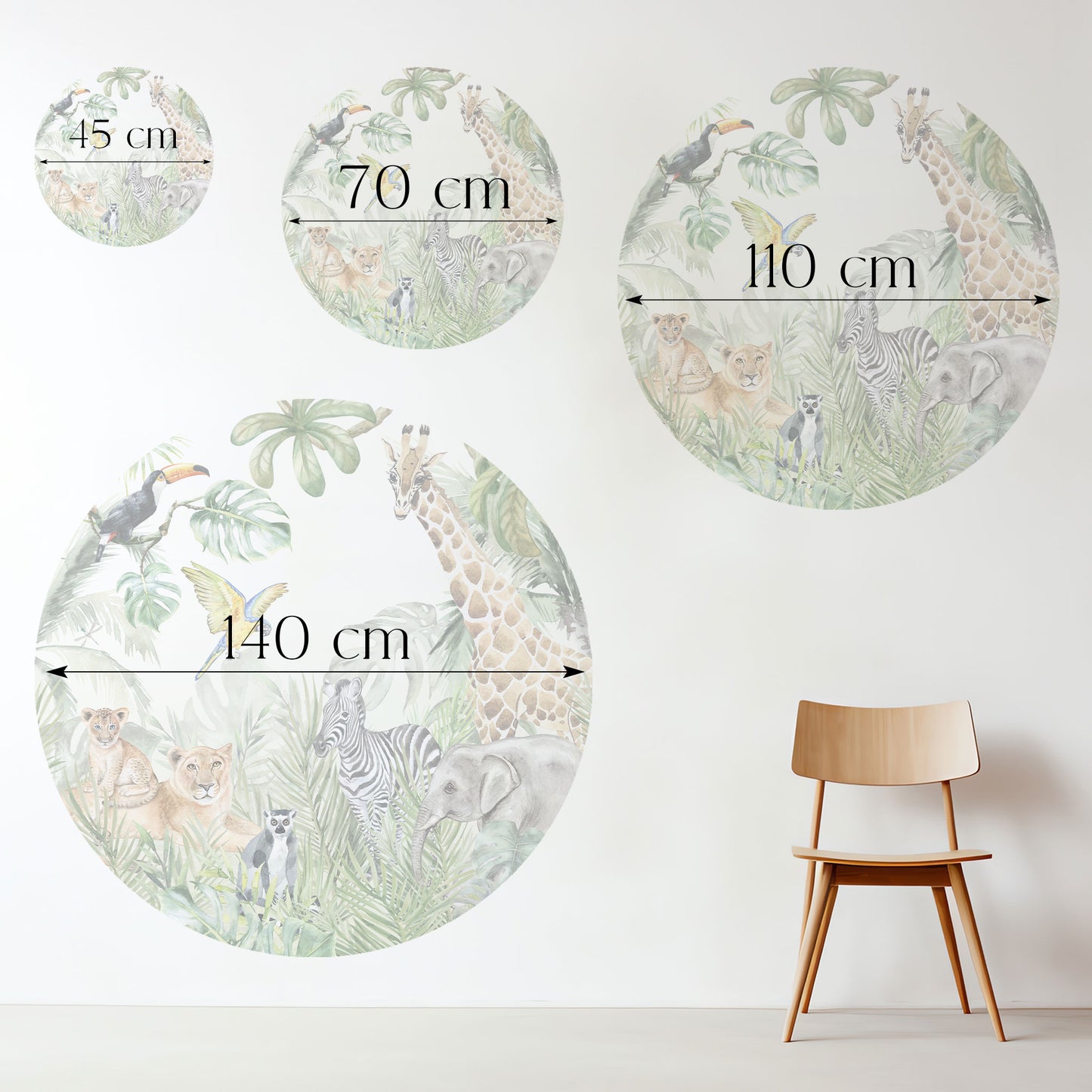 Tapetenkreis Dschungeltiere