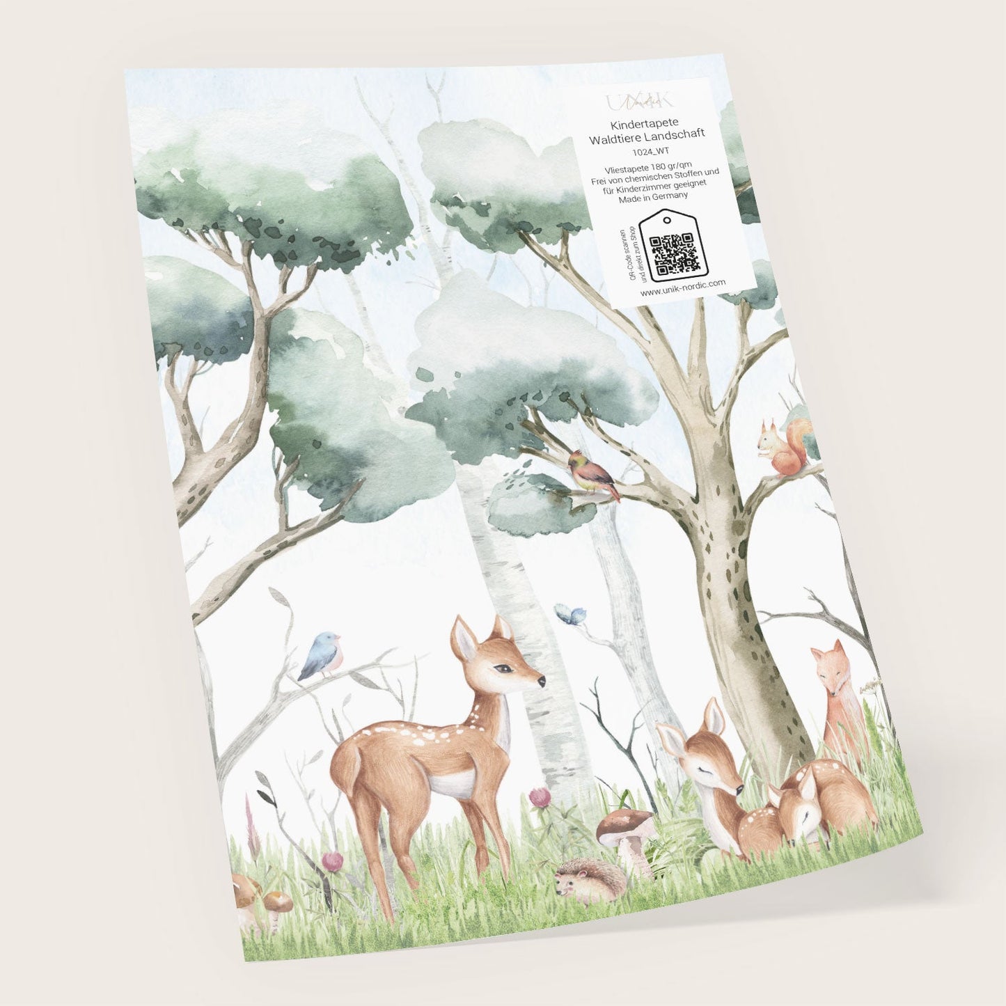 Sample Children's Wallpaper Forest Animals Landscape