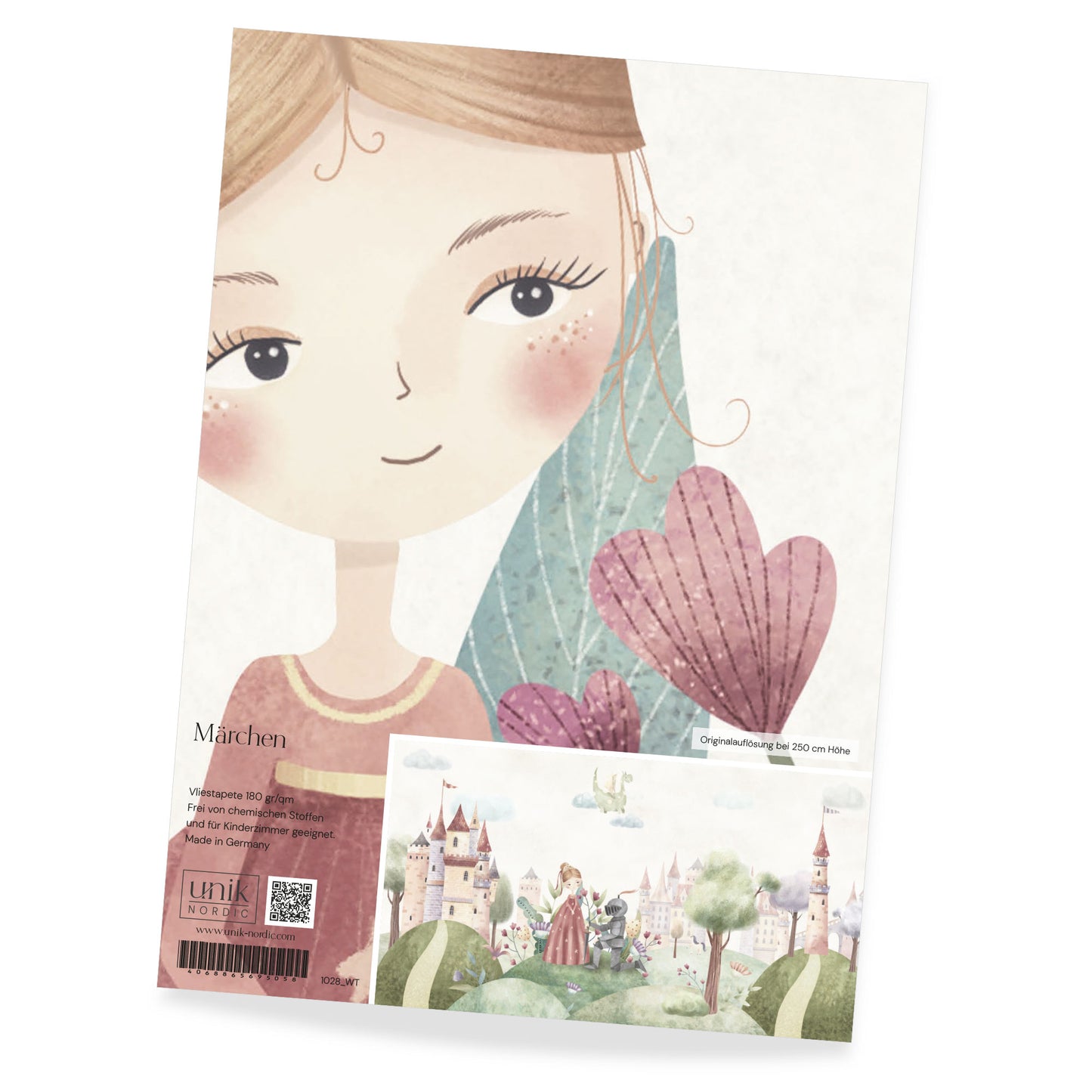 Motif de papier peint pour enfants conte de fées