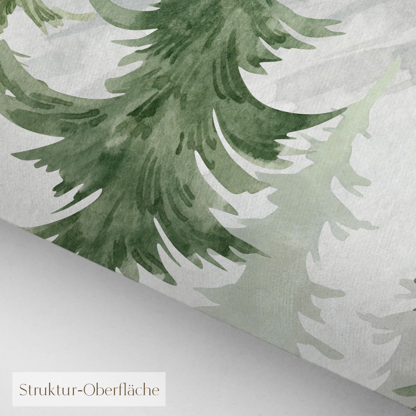 Tapetenkreis Tannenwald Aquarell