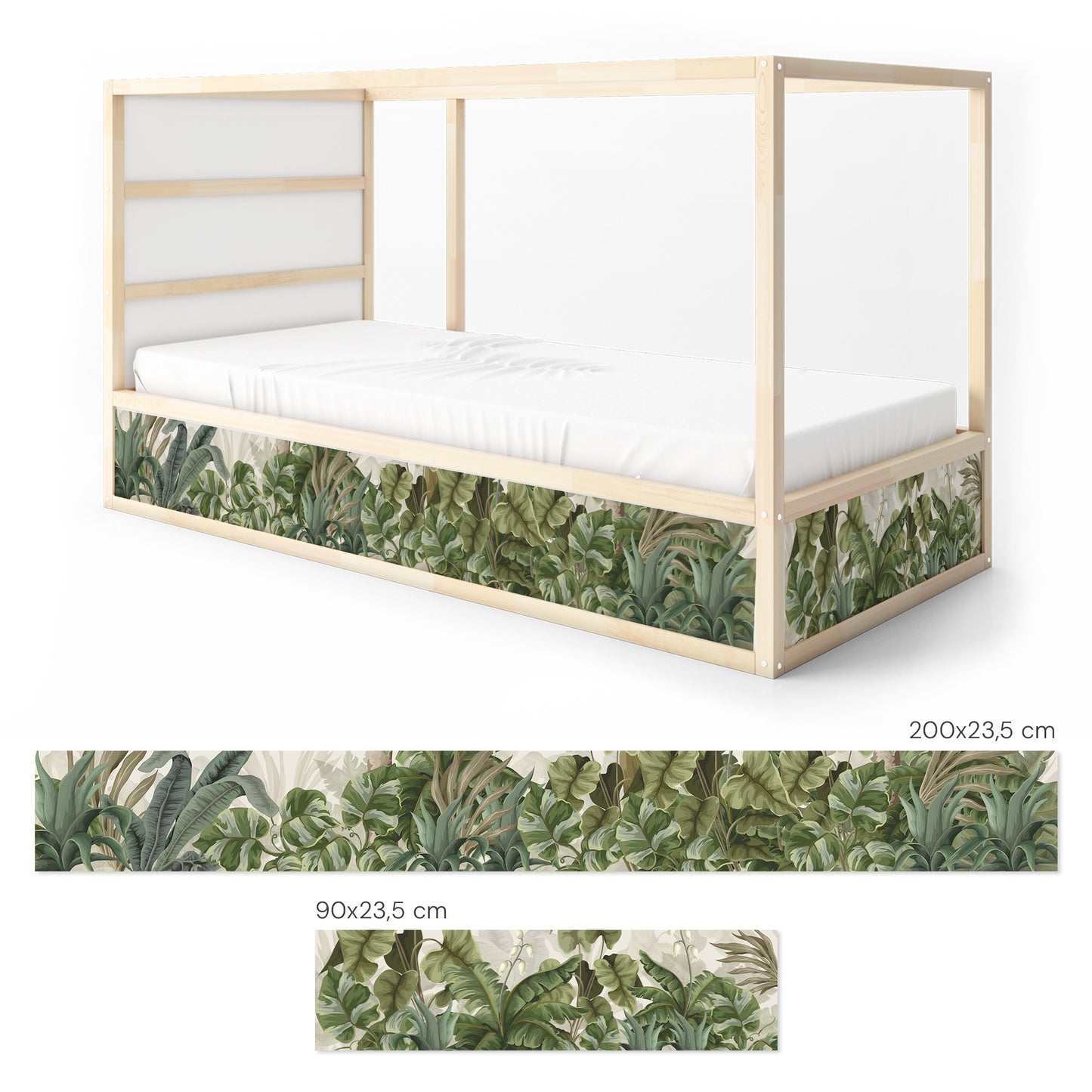 Bettaufkleber Set für IKEA Kura - Abenteuer Dschungel