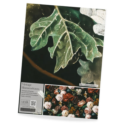 Papier peint photo à motifs avec motif de bouquet vintage