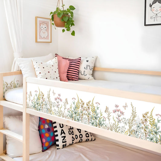 Bettaufkleber Set für IKEA Kura - Frühlingswiese