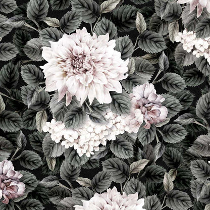 Fototapete Blumen­muster Midnight