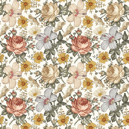 Kindertapete Vintage Blumen­wand