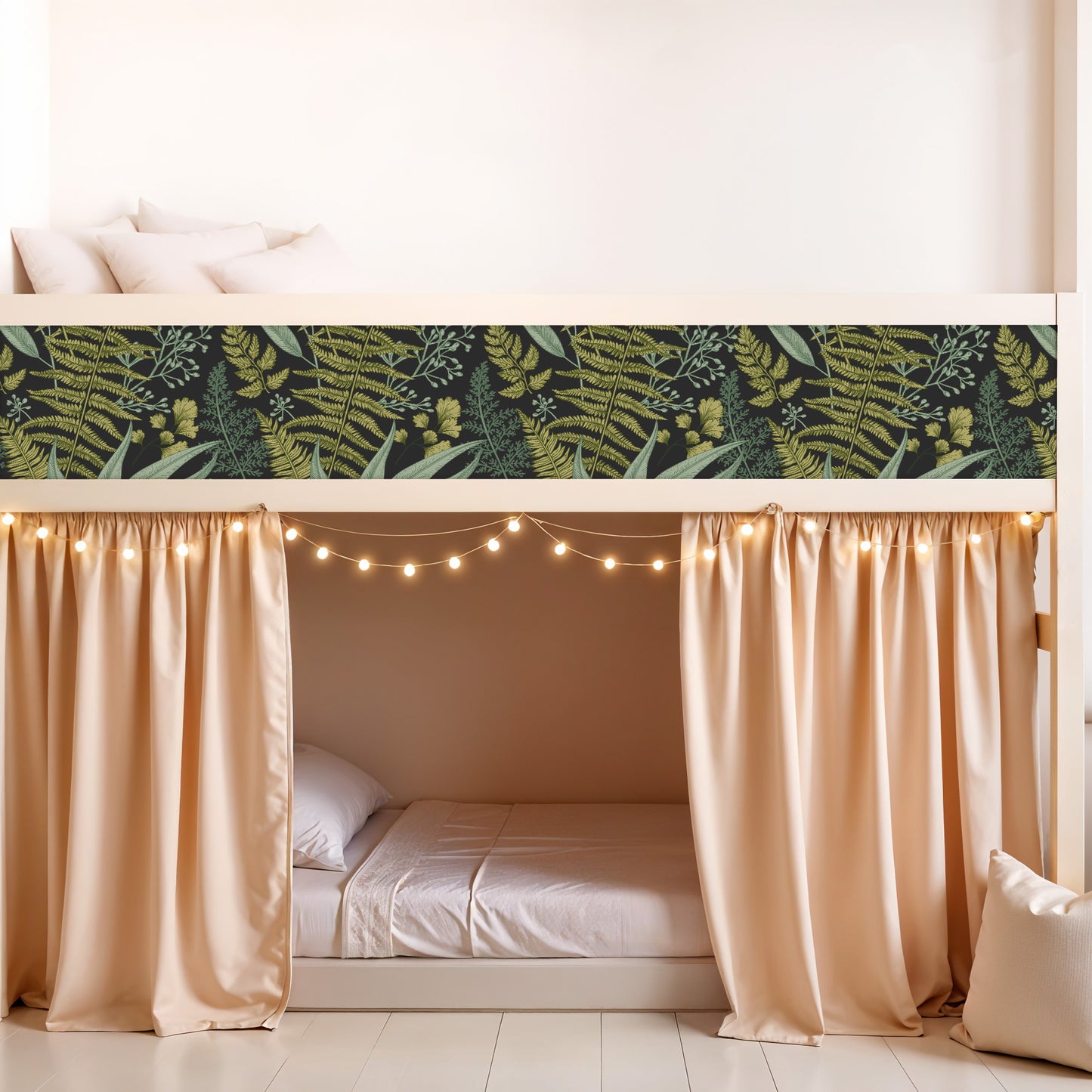 Bettaufkleber Set für IKEA Kura - Botanisches Farn-Muster