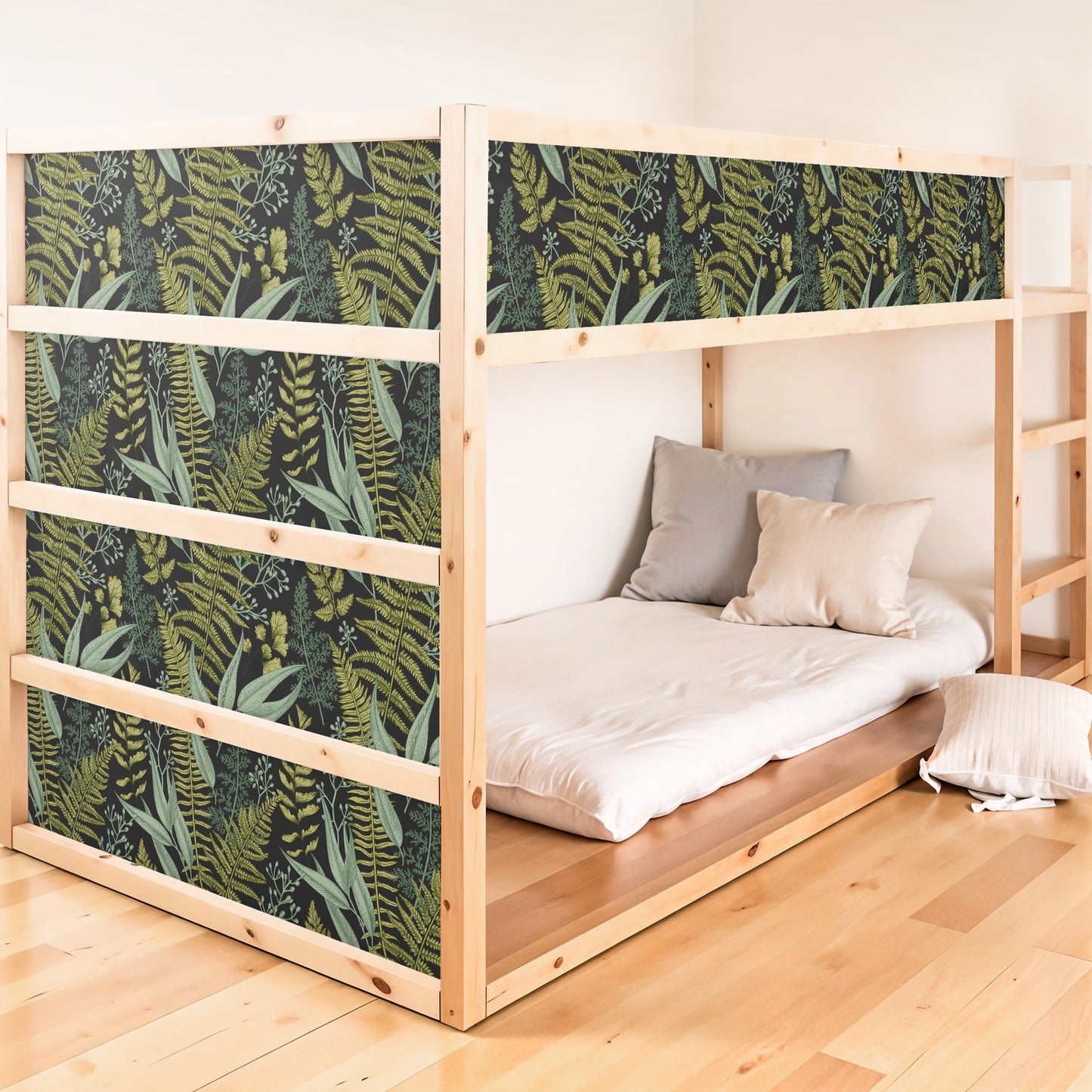 Bettaufkleber Set für IKEA Kura - Botanisches Farn-Muster