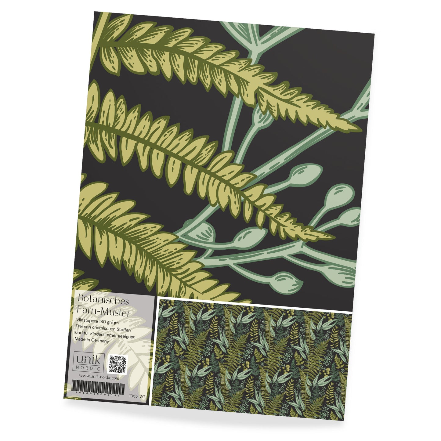 Muster Foto­tapete Botani­sches Farn­-Muster