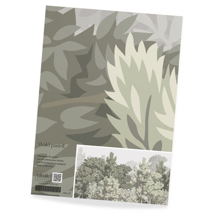 Muster Foto­tapete Wald­pastell