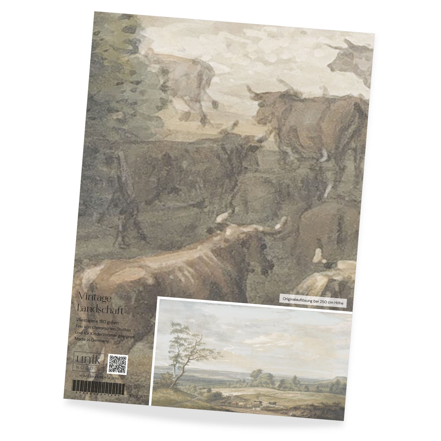 Muster Foto­tapete Vintage Landschaft