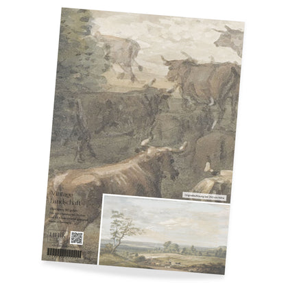 Muster Foto­tapete Vintage Landschaft