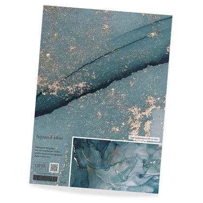 Papier peint photo motif aquarelle bleu