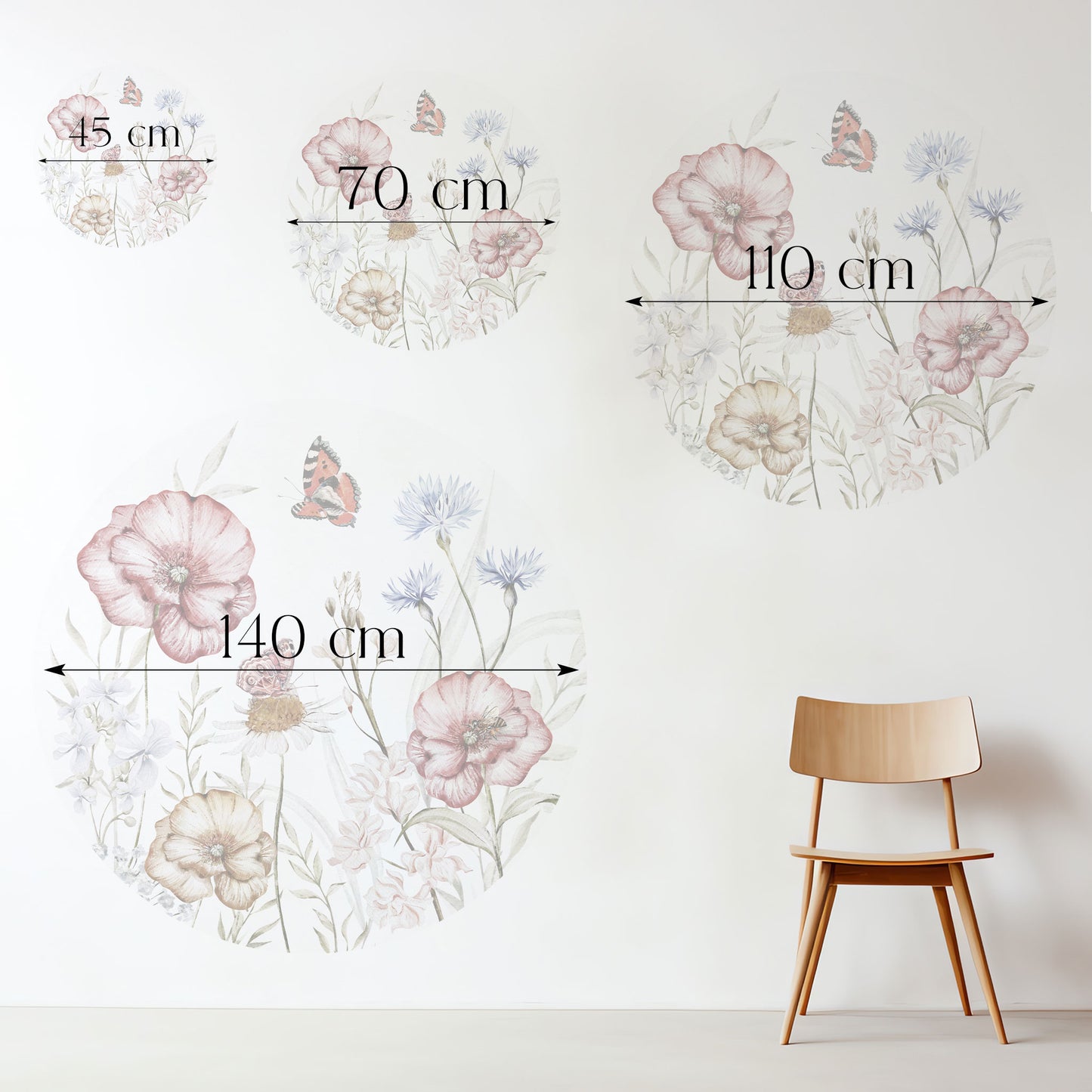 Tapetenkreis Schmetterlingsgarten