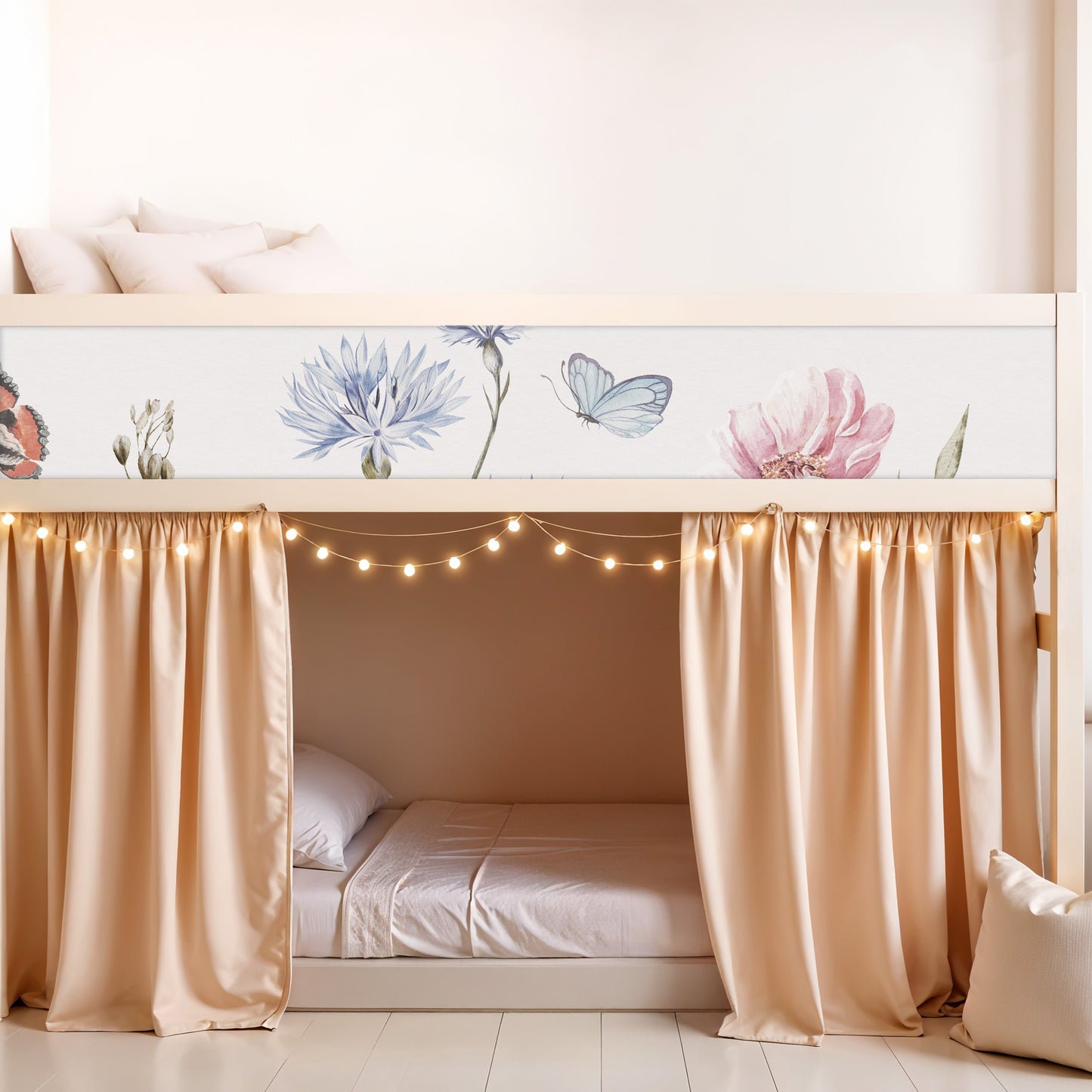 Bettaufkleber Set für IKEA Kura - Schmetterlingsgarten