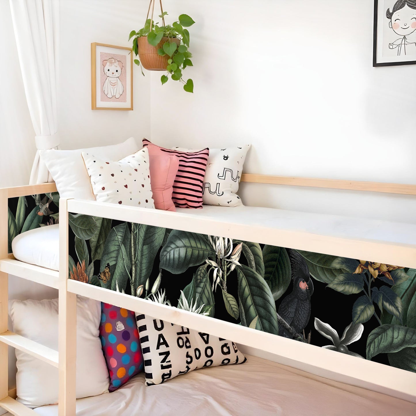 Bettaufkleber Set für IKEA Kura - Botanical Jungle