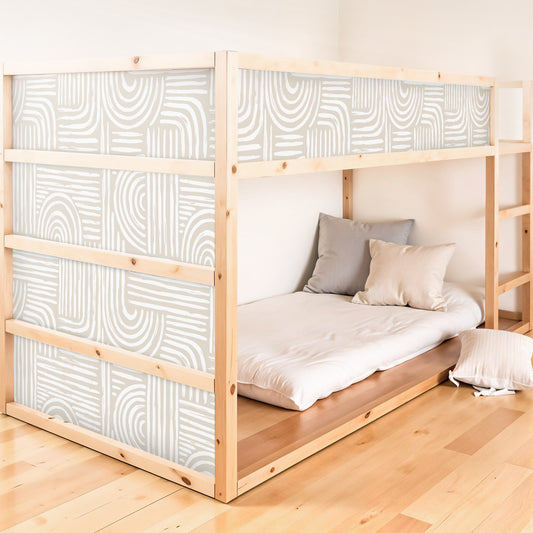 Bettaufkleber Set für IKEA Kura - Bogen Nude