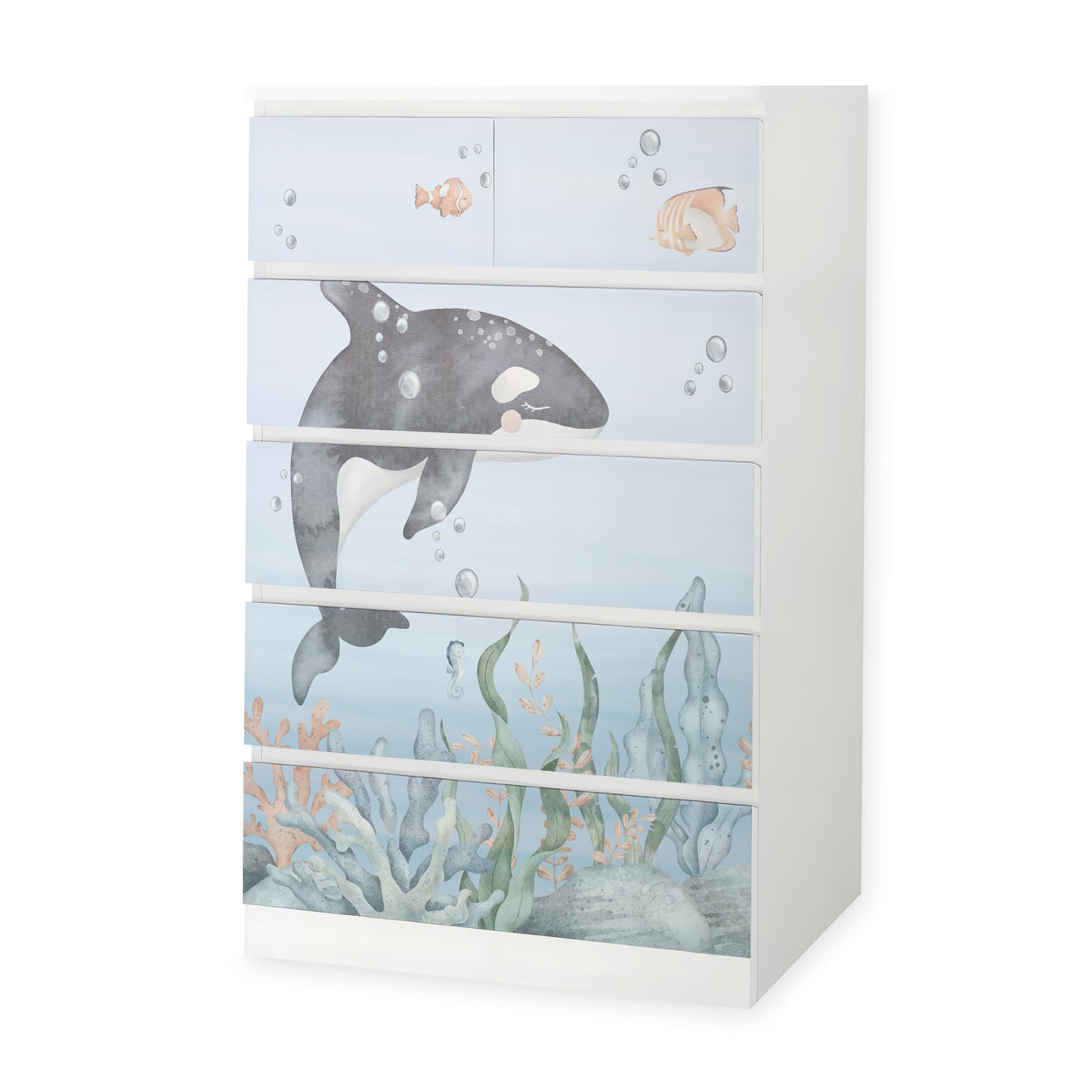 IKEA Malm Möbelfolie Meeresboden