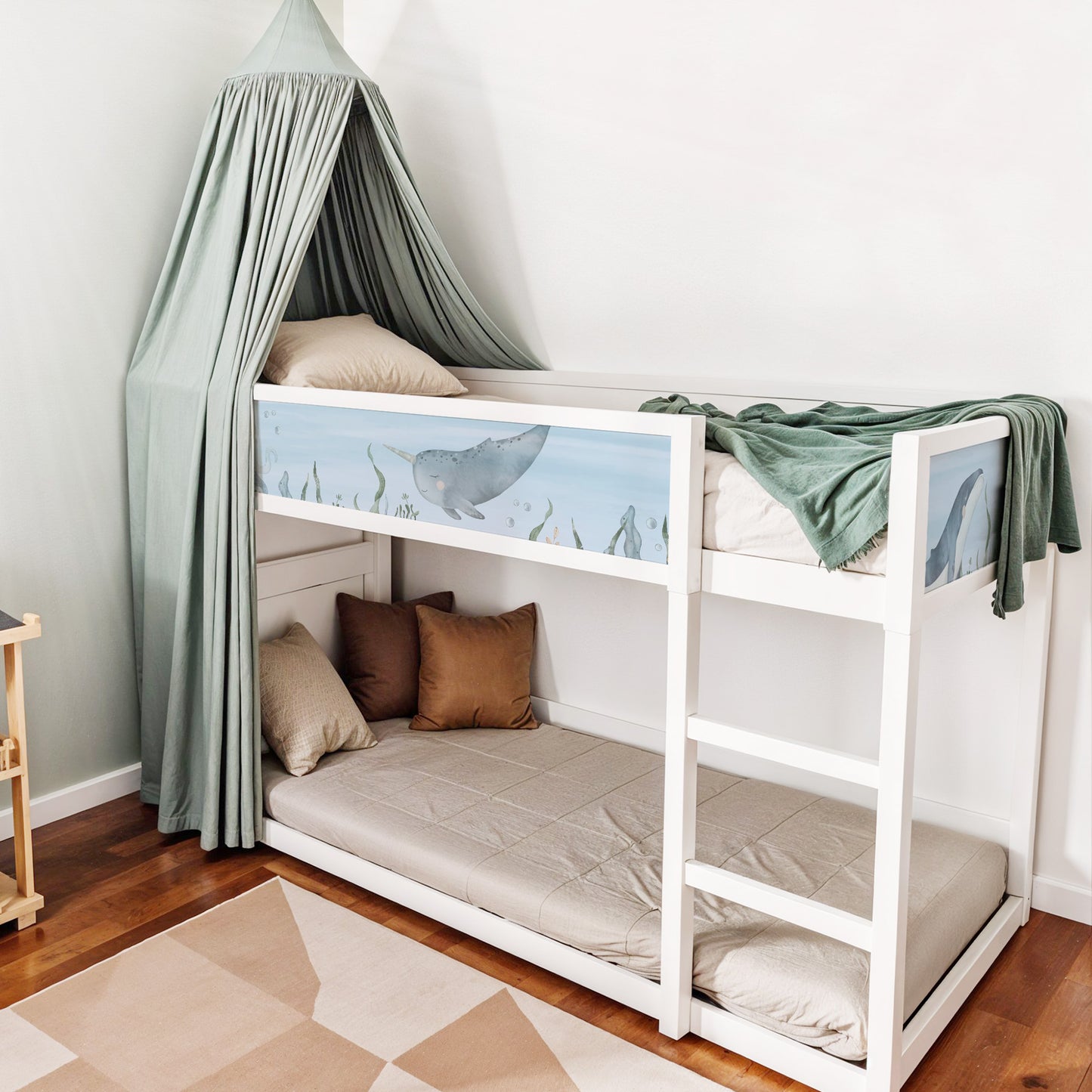 Bettaufkleber Set für IKEA Kura - Meeresboden