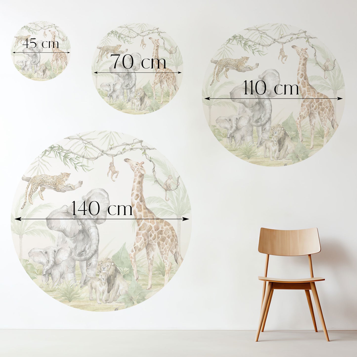 Tapetenkreis Safari Aquarell