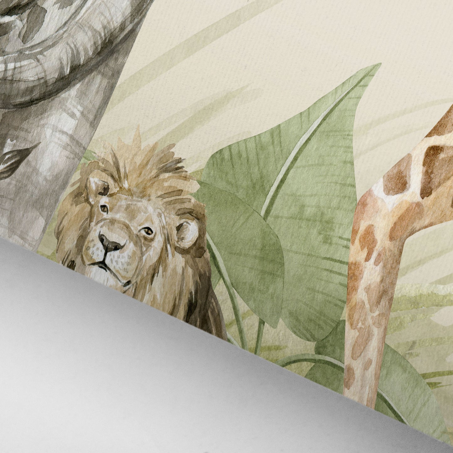 Tapetenkreis Safari Aquarell