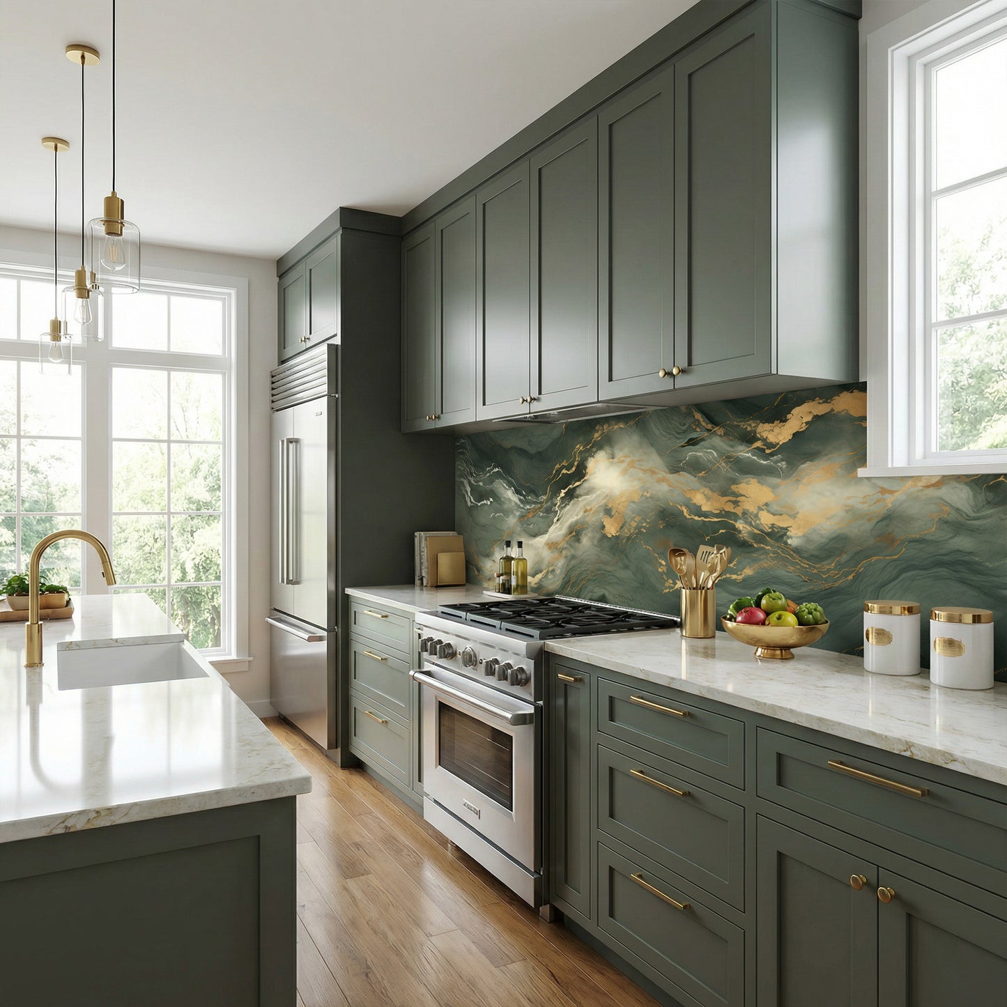 Feuille de cuisine Forest Marble