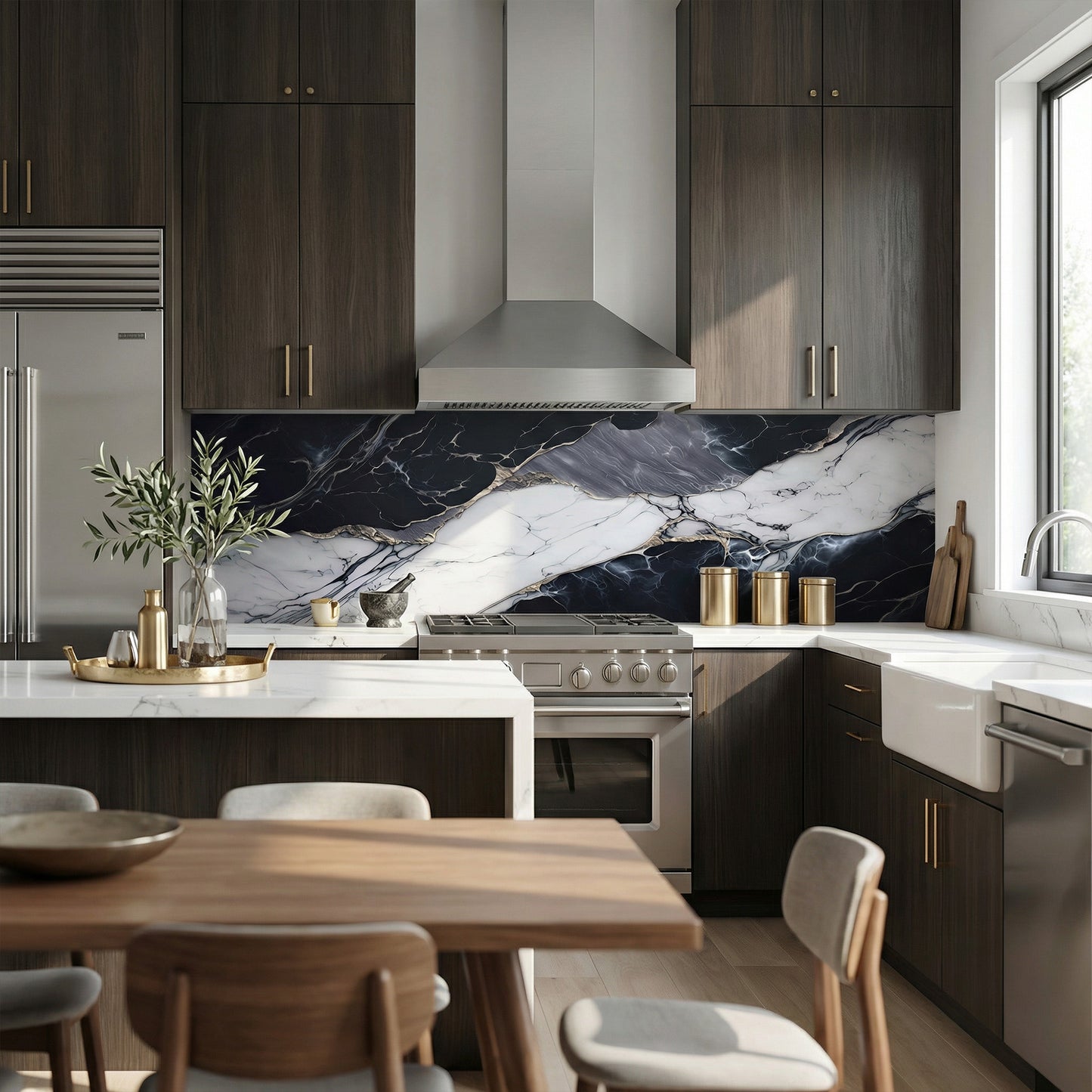 Küchen­folie Dark ­Marble